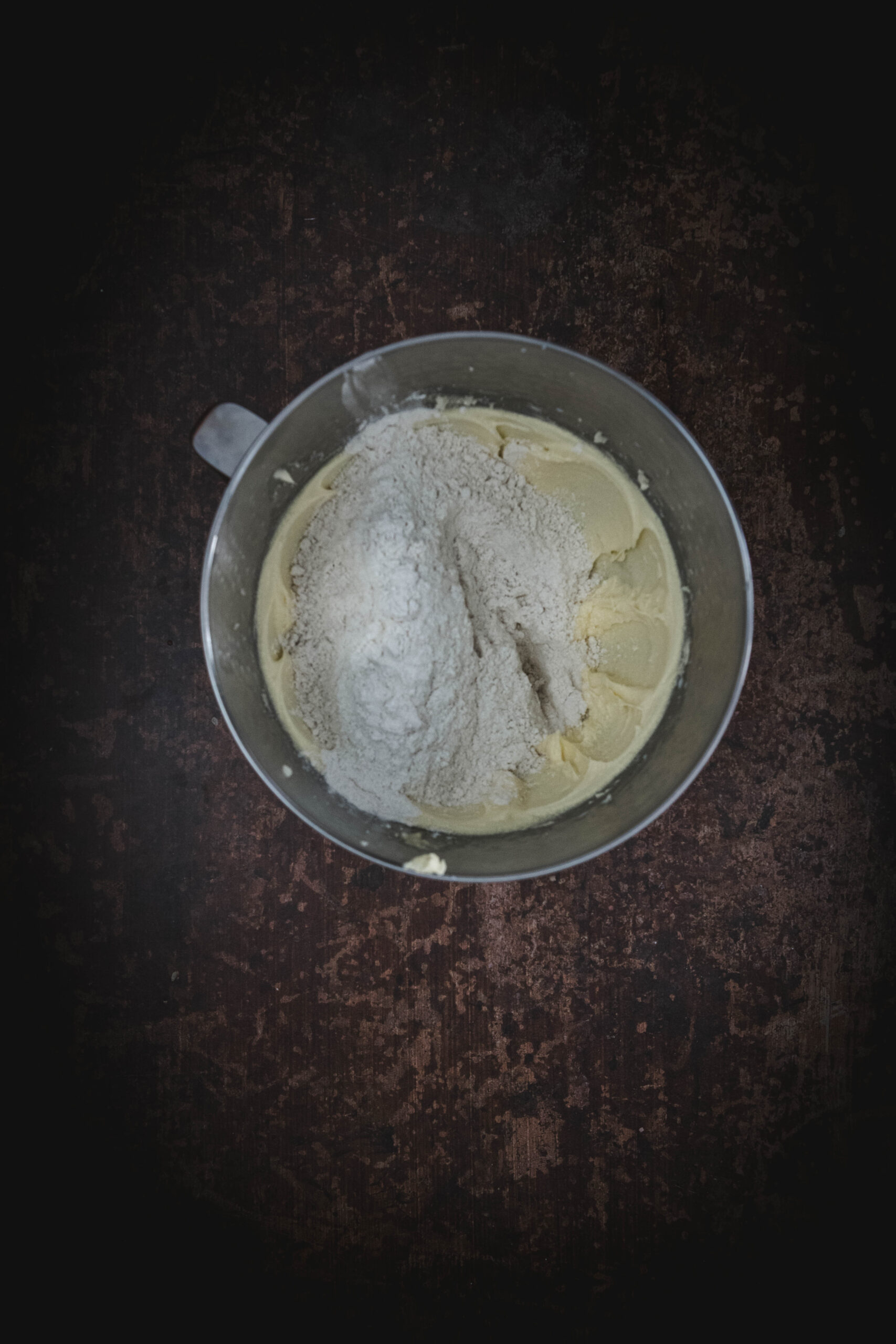 ingredients for Gluten Free Biscotti Recipe in a mixing bowl