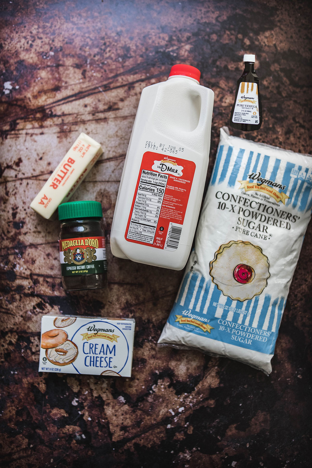 Ingredients for coffee buttercream