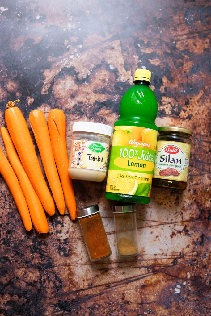ingredients for Harissa Carrots: Roasted Carrot Recipe with Harissa