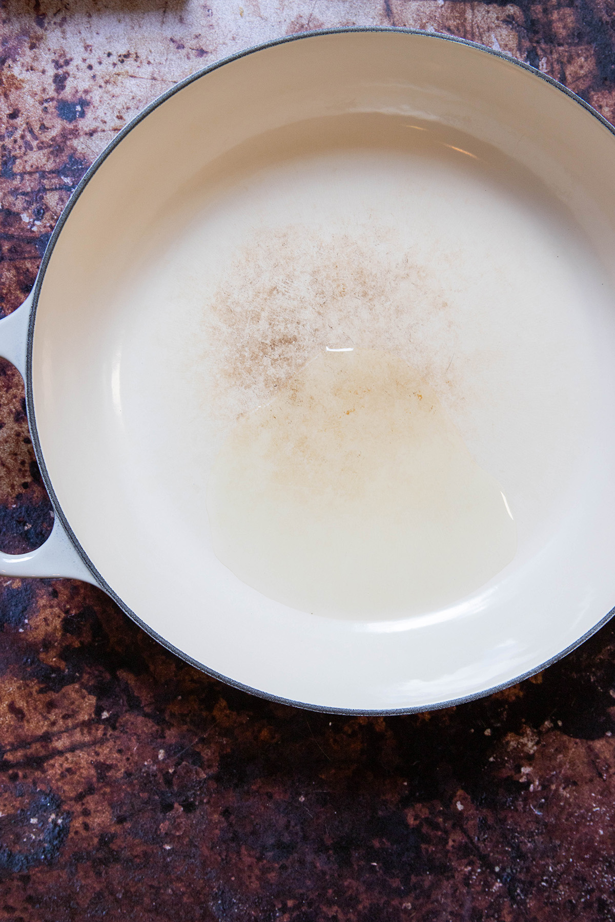 oil in a pan