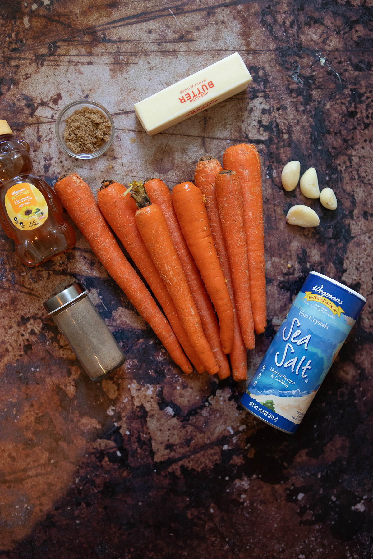 ingredients for Brown Sugar Honey Glazed Carrots Recipe: Easy & Sweet