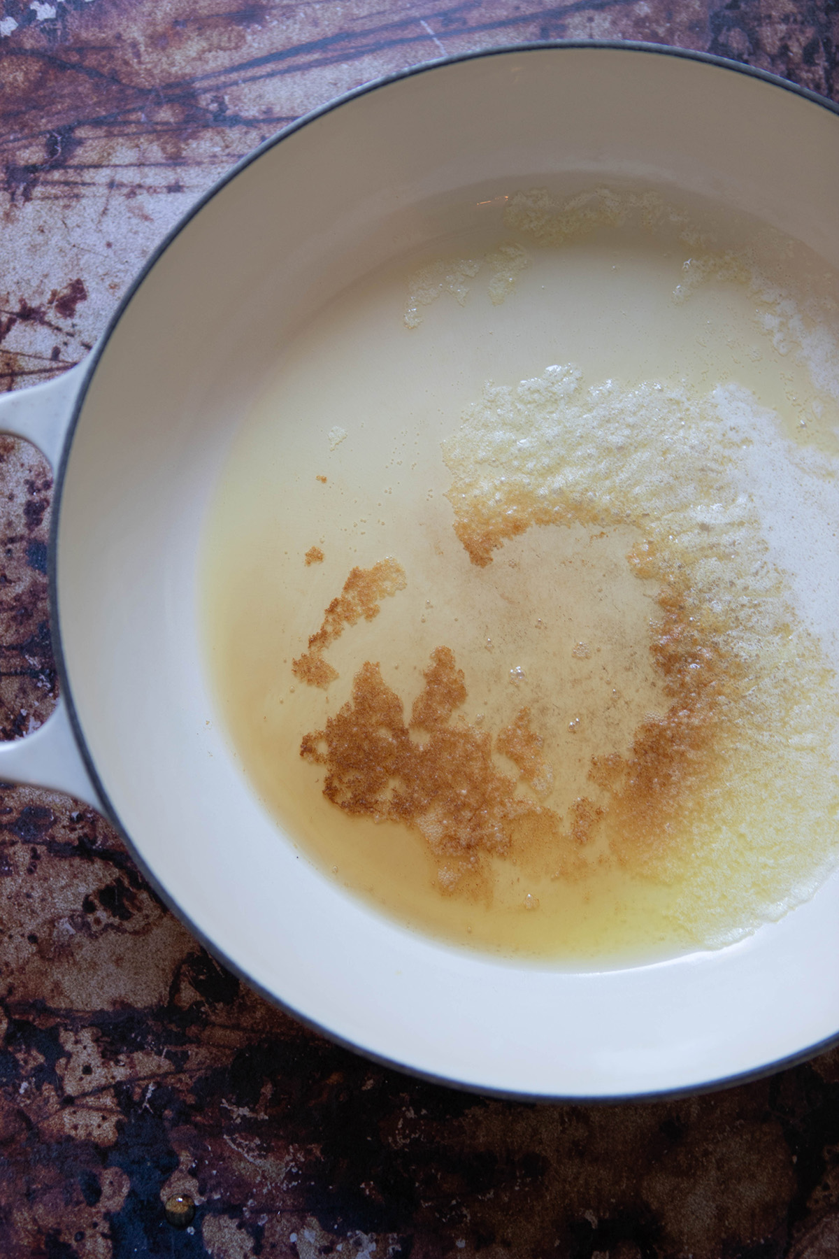 browned butter in a skillet