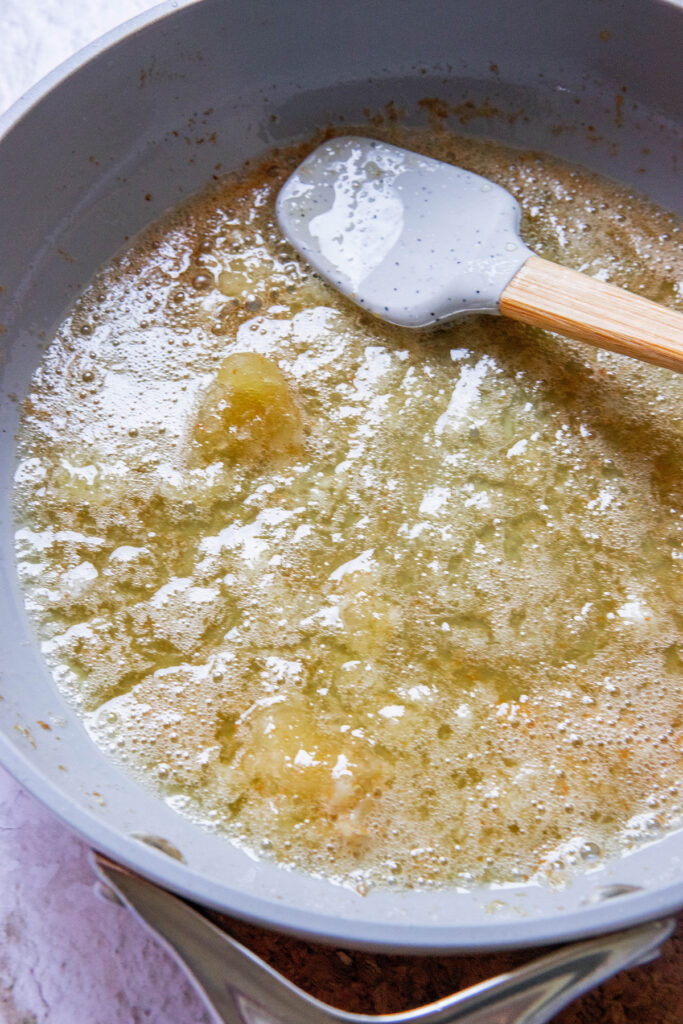 glaze in a pan