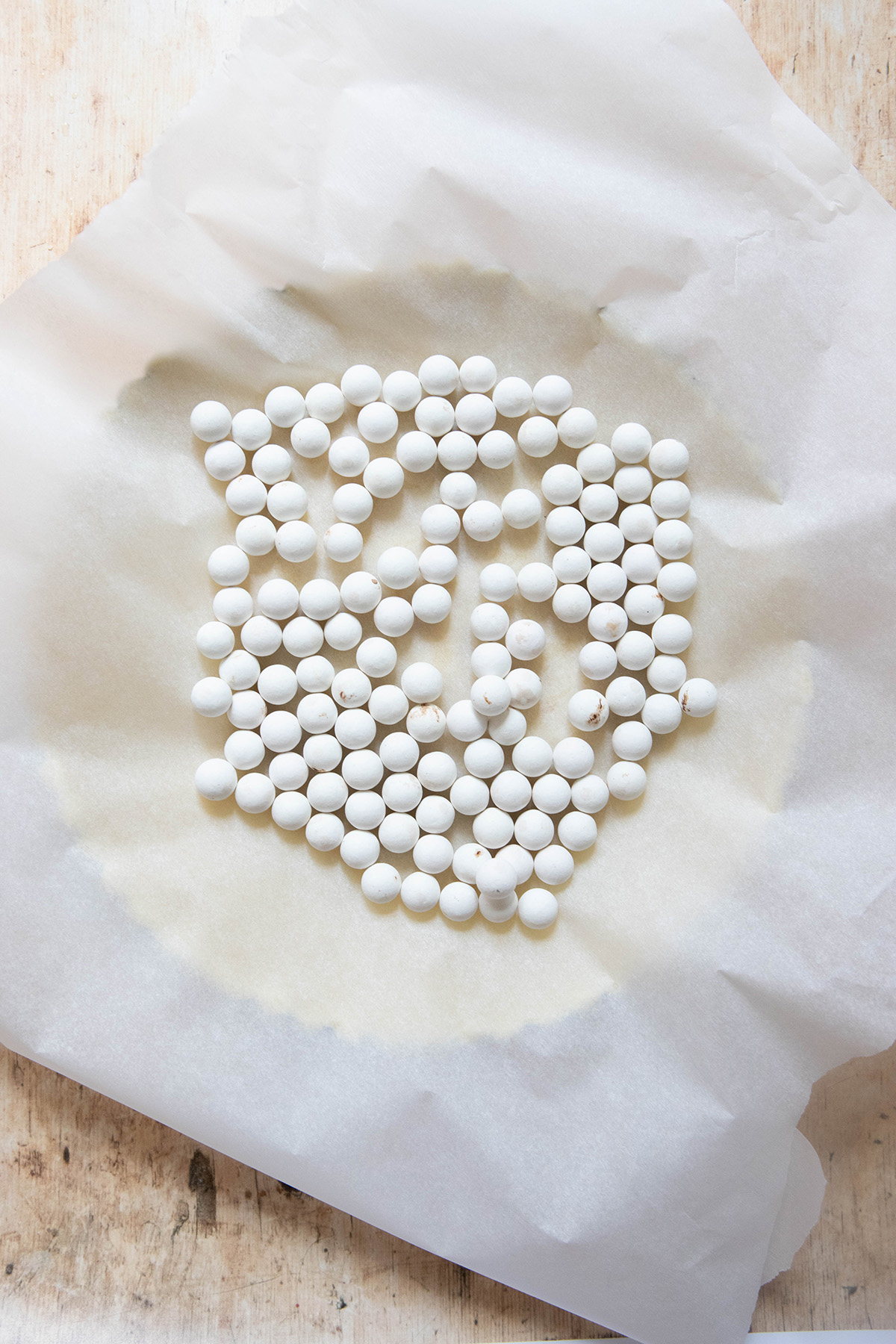pie beads in crust