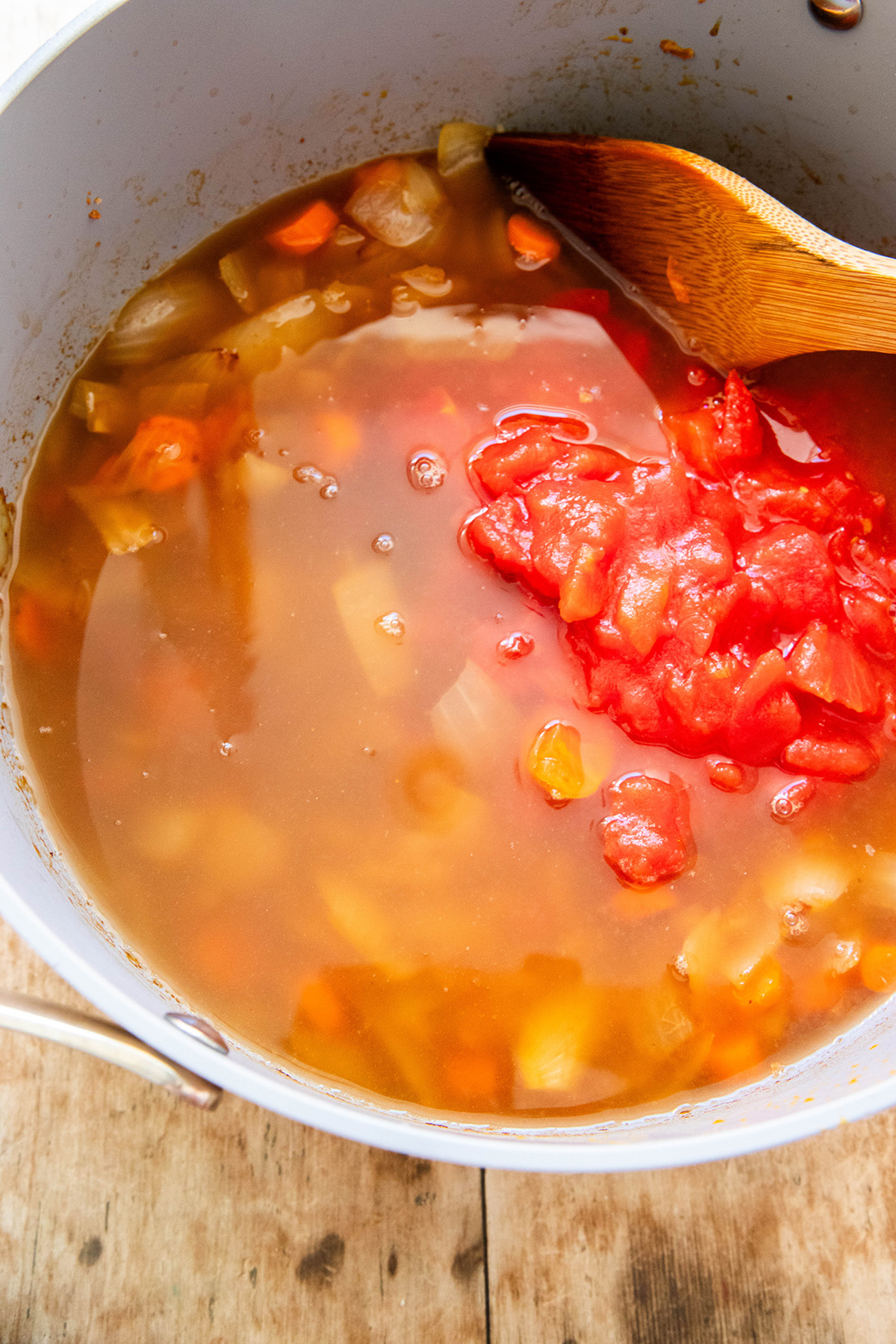 soup in a pot