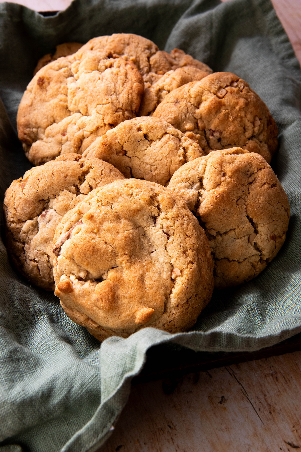 Easy Miso Brown Butter Cookies with Chocolate and Heath