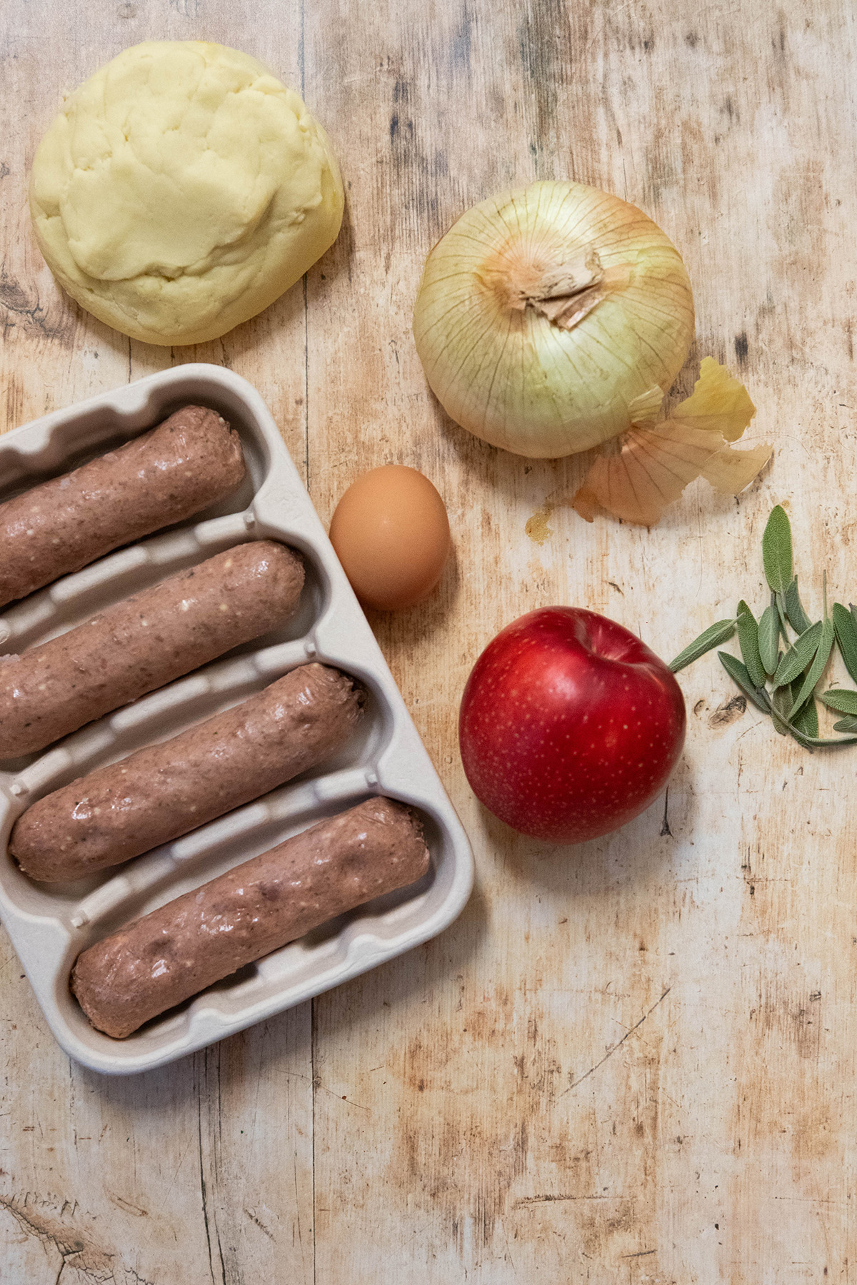 ingredients for Easy Gluten-Free Sausage Rolls: Best Vegetarian Rolls