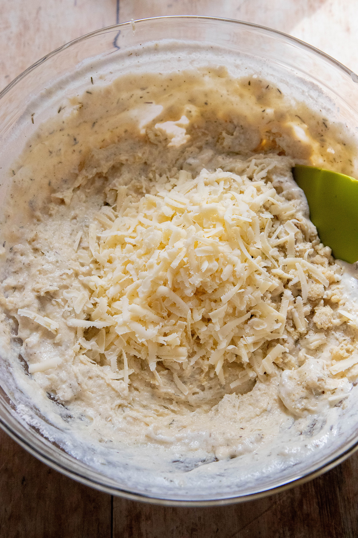 Cheese and muffin batter