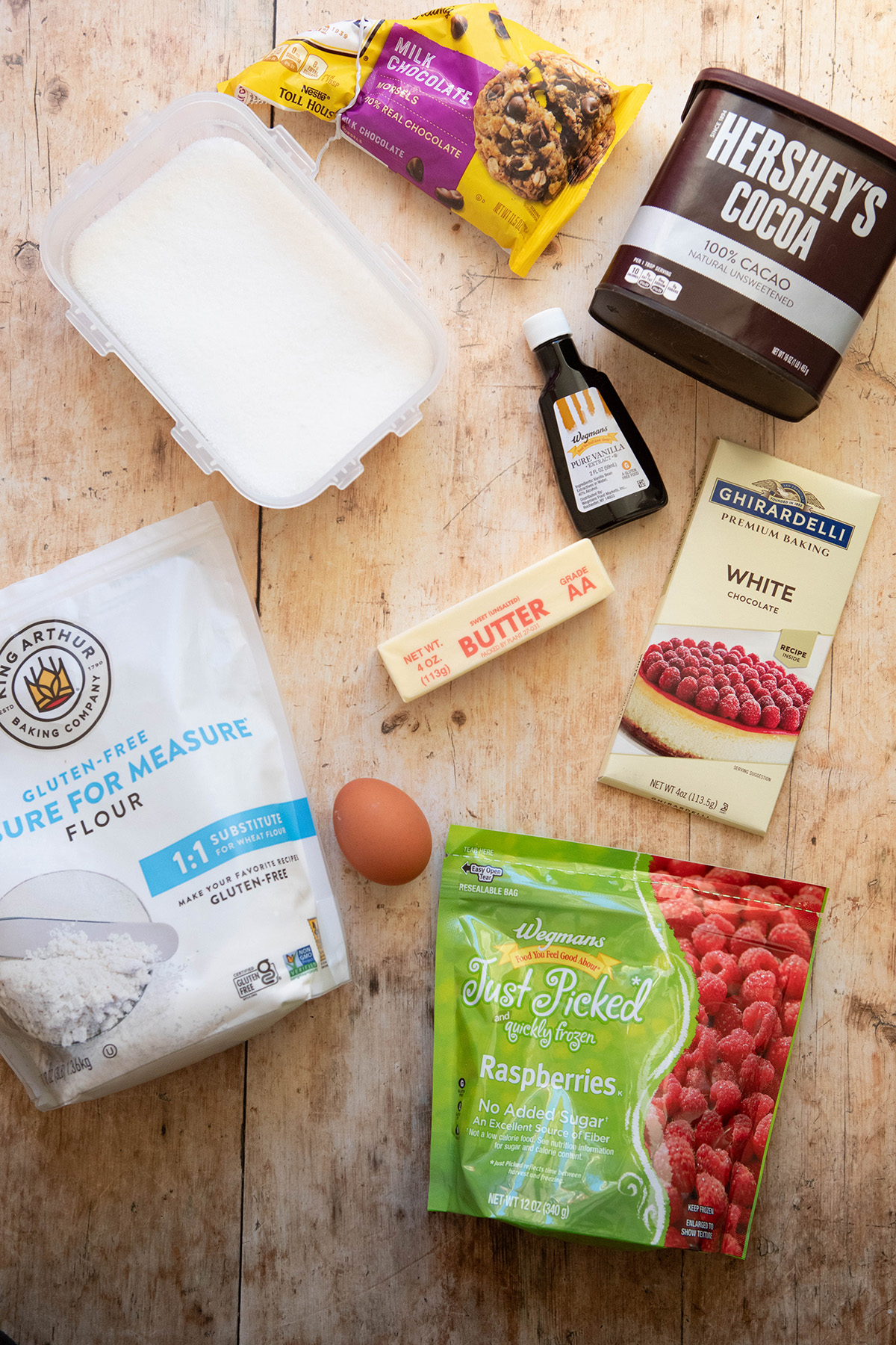ingredients for Best Raspberry White Chocolate Brownies Recipe!