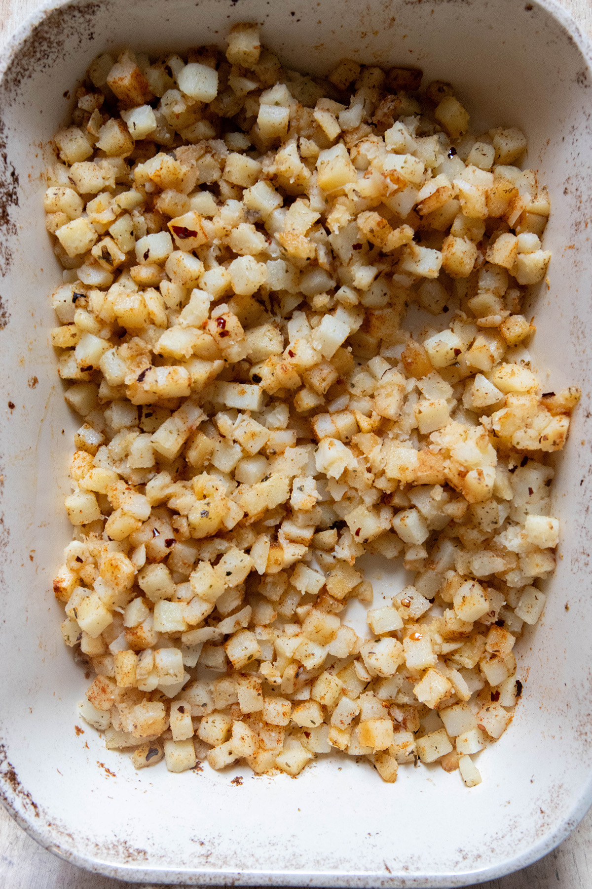 hash browns and spices 