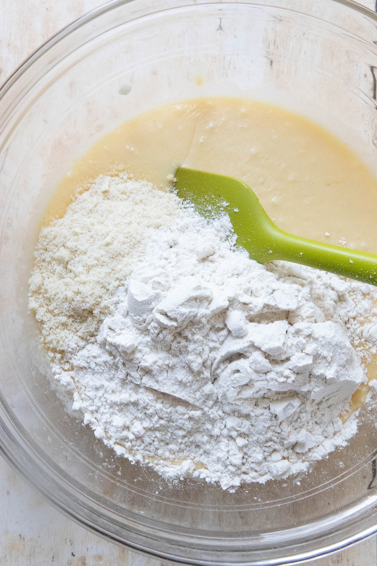 flour and muffin mixture