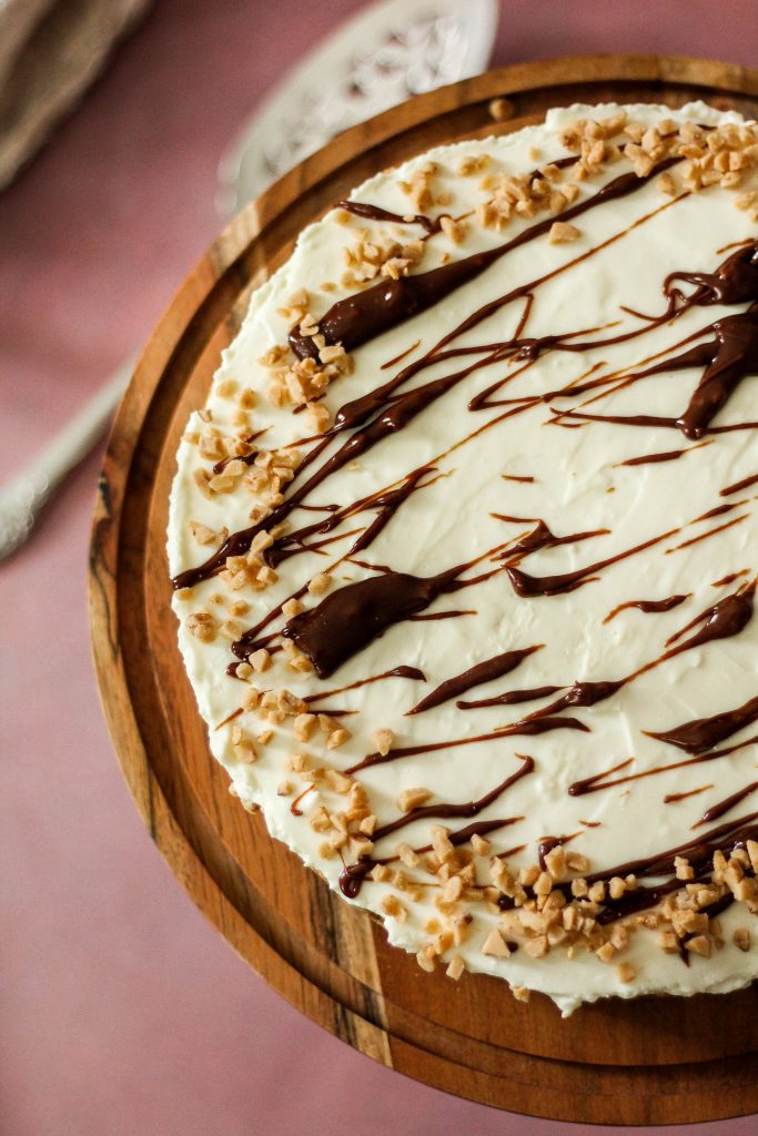 Heath bar cheesecake up close