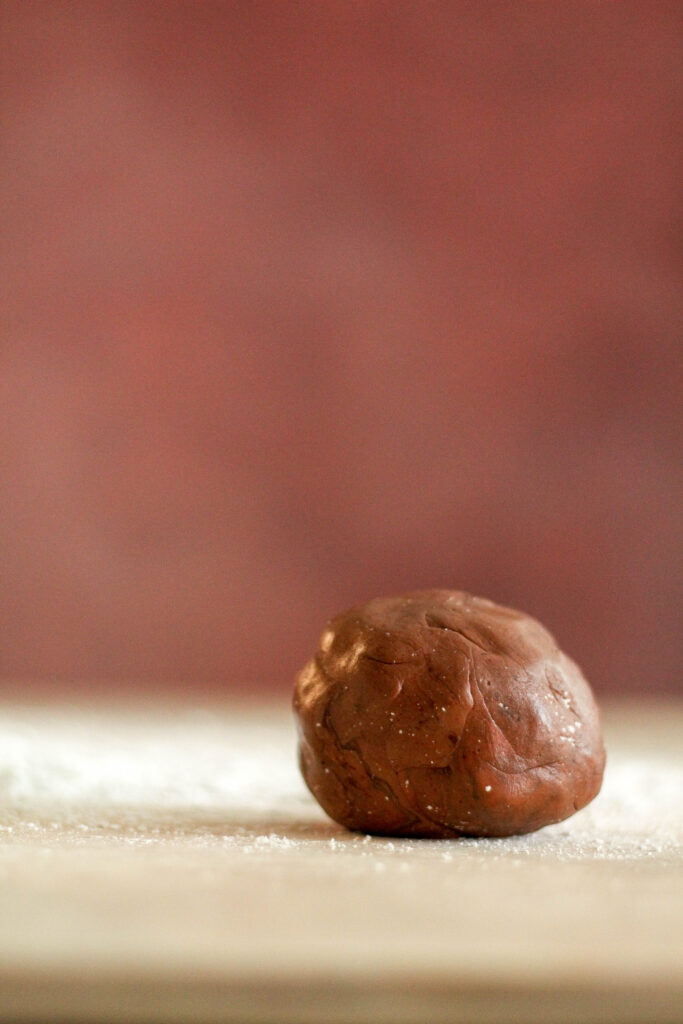 brown ball of fondant