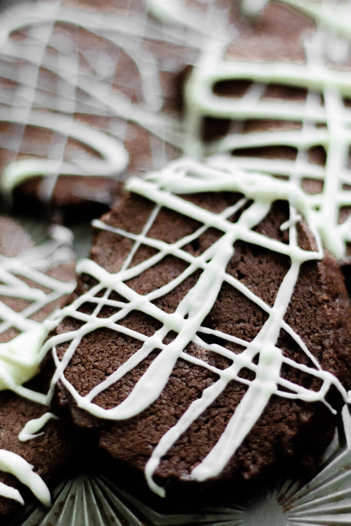 Mexican Hot Chocolate Cookies on a cookie tray.