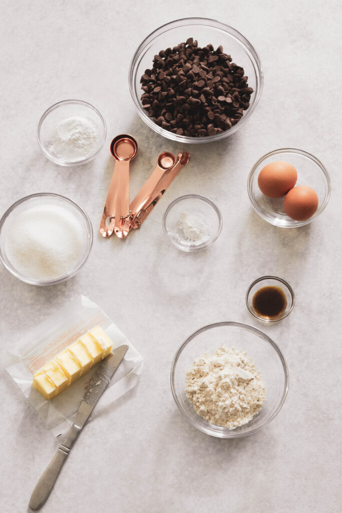 Gluten Free Double Chocolate Chip Cookies ingredients