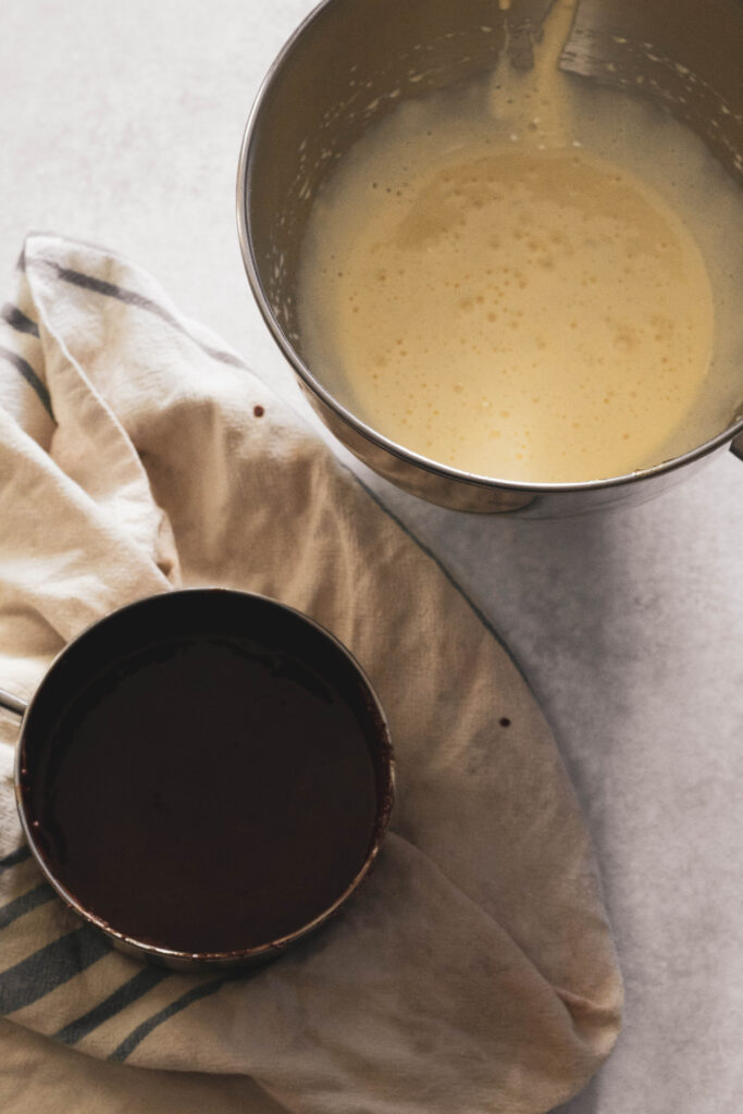 Gluten Free Double Chocolate Chip Cookies batter in a bowl