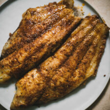 Cajun Catfish Recipe on a plate
