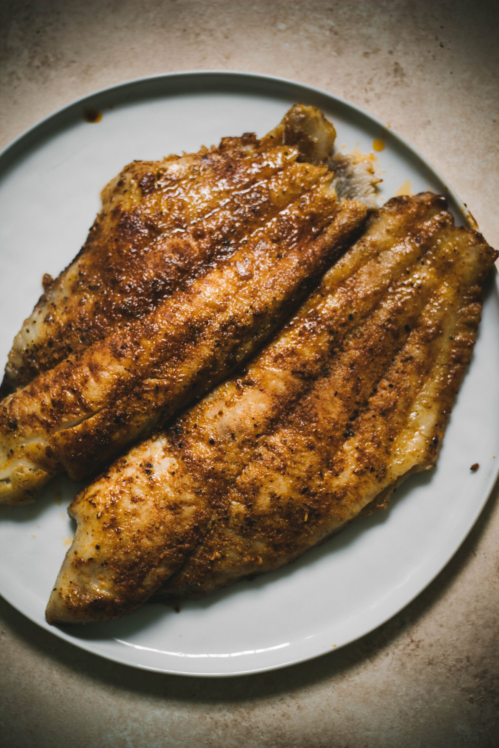 Cajun Catfish Recipe on a plate